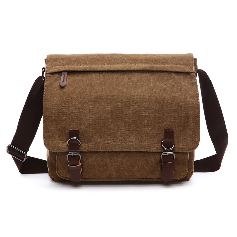 Leather Crossbody Bag with Magnetic Snap Closure