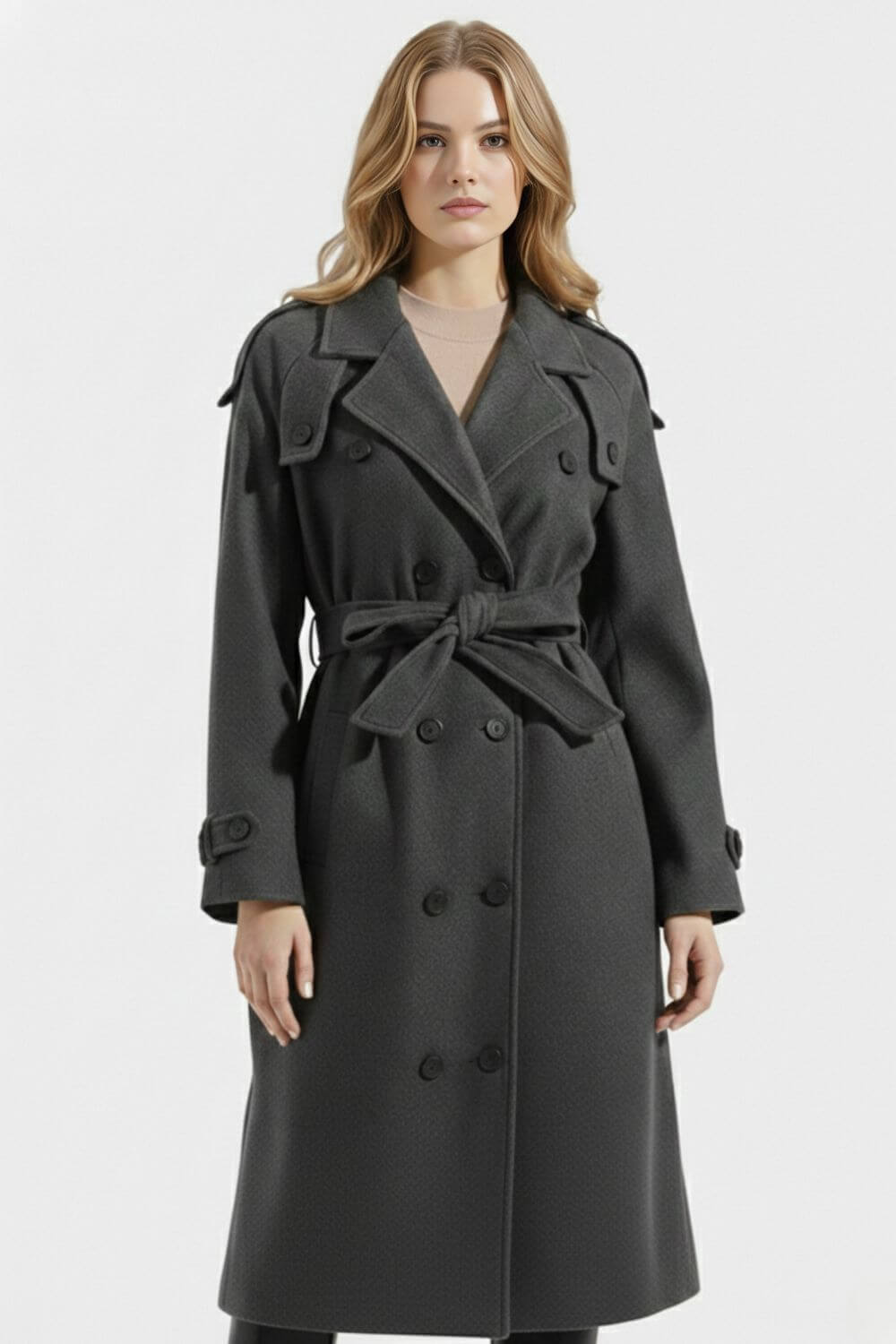 Classic Women's Double Breasted Trench Coat