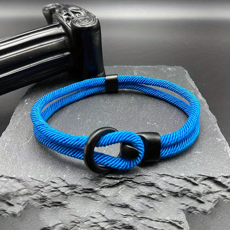 Unique Braided Leather Men's Wristband