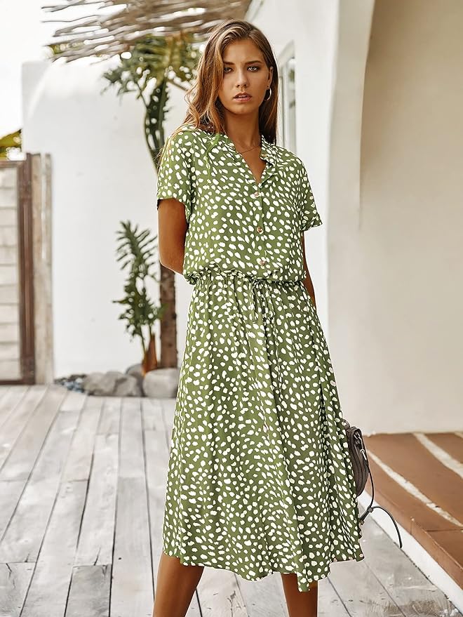 Stylish Casual Knee Length Dress for Ladies