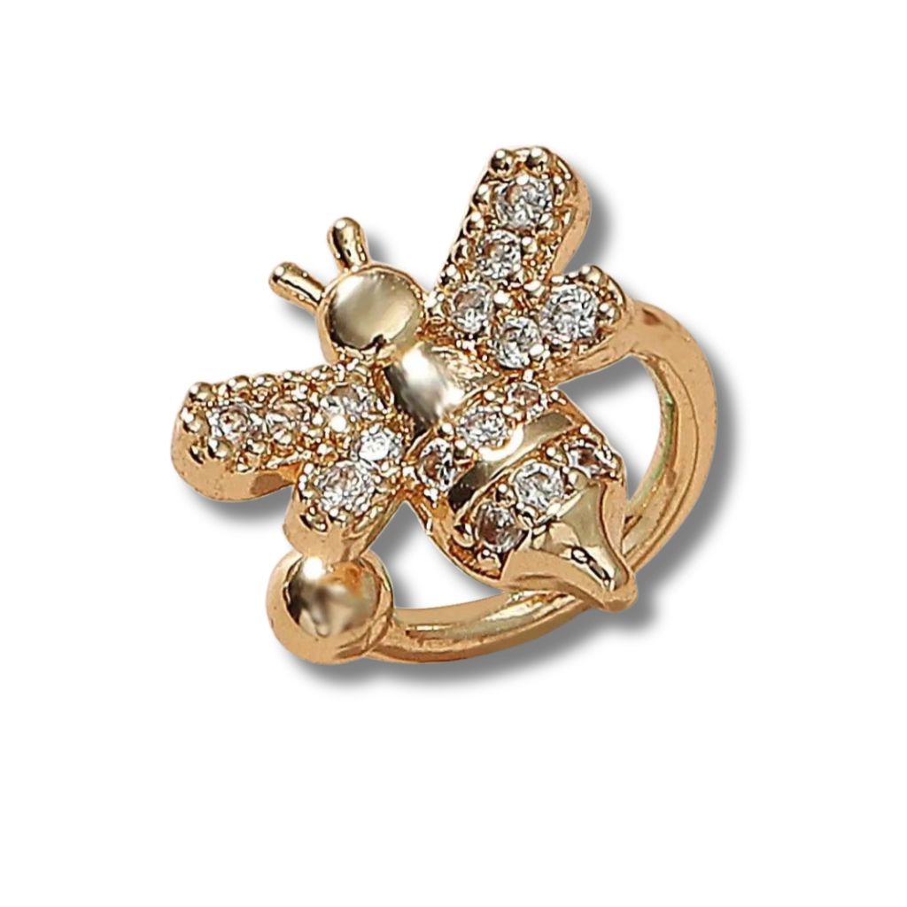 Gold Bee Crystal Stud Earrings: Fashion Insect Jewelry
- ModishWorld