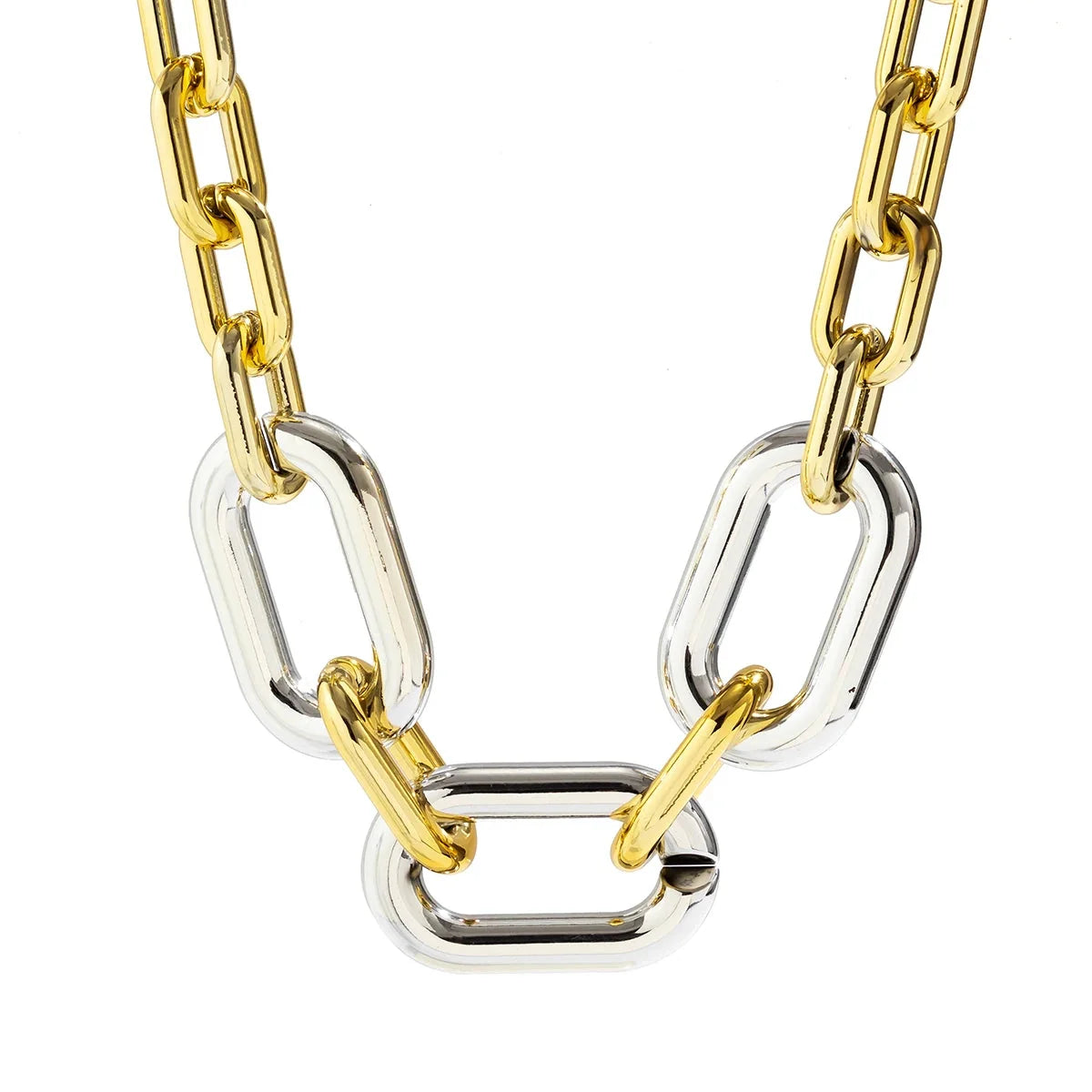 Luxury Women's Bold Gold and Silver Statement Chain Necklace
- ModishWorld