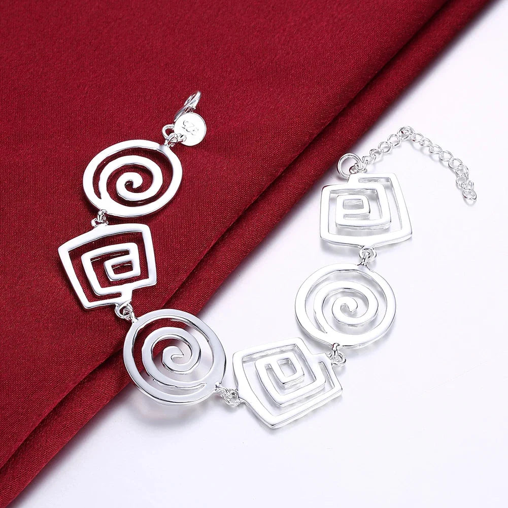 Adjustable Geometric Bracelet in Elegant 925 Sterling Silver
- ModishWorld