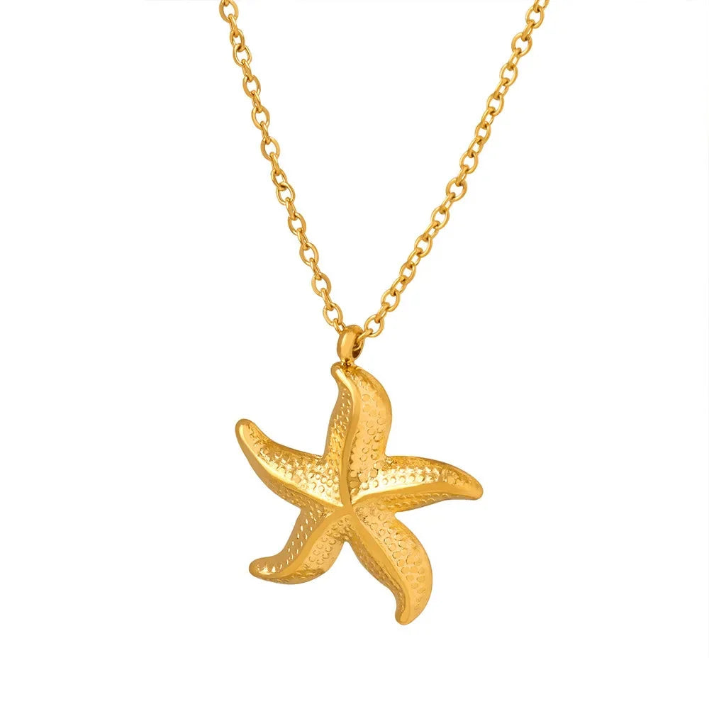 Ocean-Inspired Gold Starfish Necklace Charm
- ModishWorld