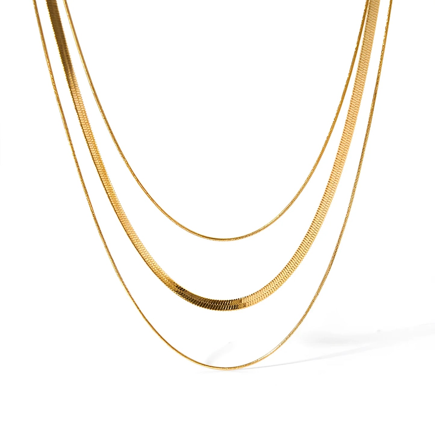 Elegant Waterproof Snake Chain Necklace in 18K Gold Plate – Sleek & Luxurious
- ModishWorld