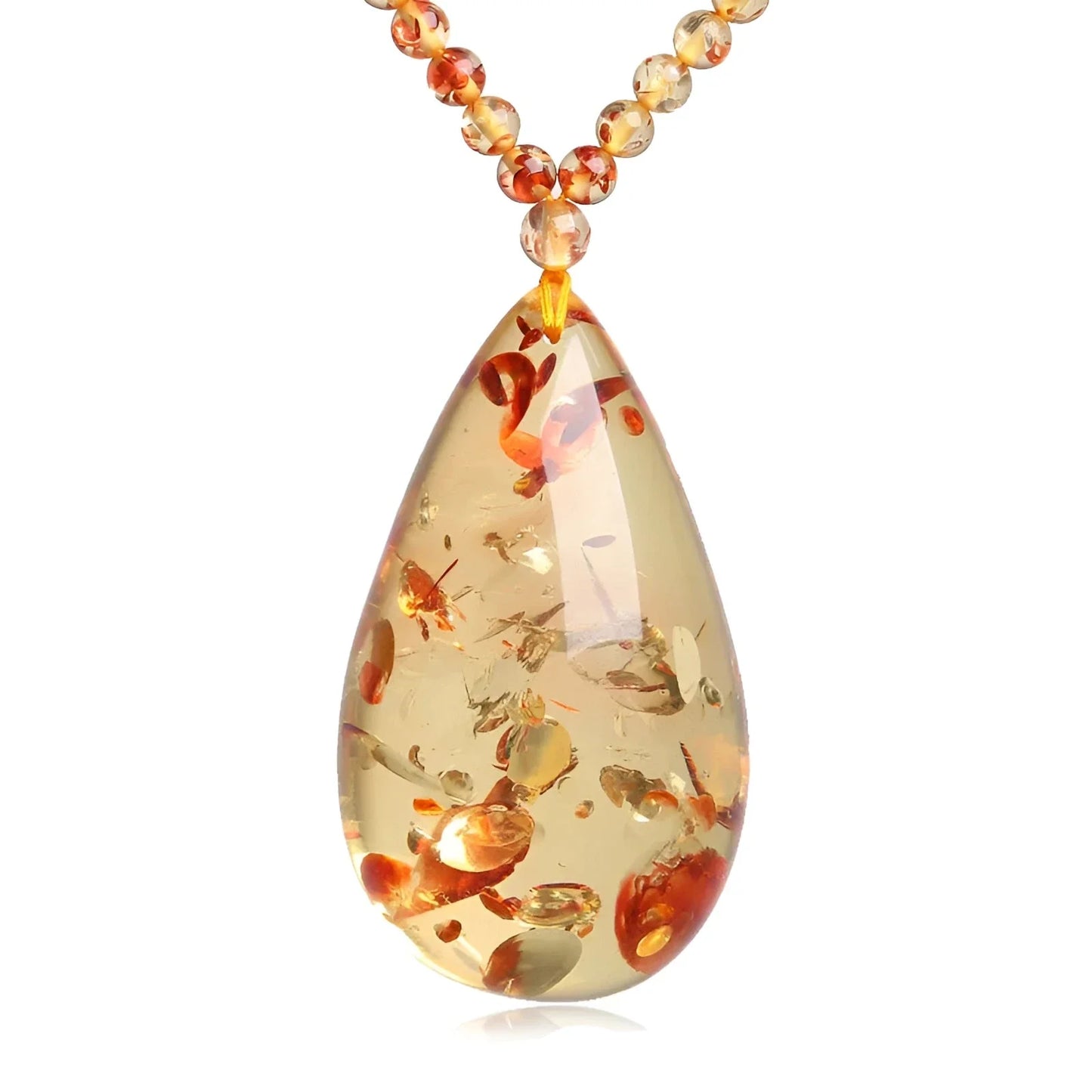Elegant Baltic Amber Necklace with Embedded Insects
- ModishWorld