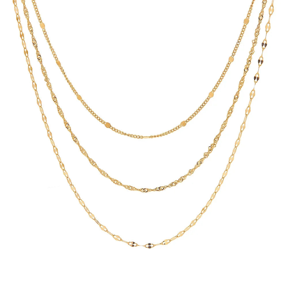 Elegant Lightweight Multi-Layer 18K Gold-Plated Necklace
- ModishWorld