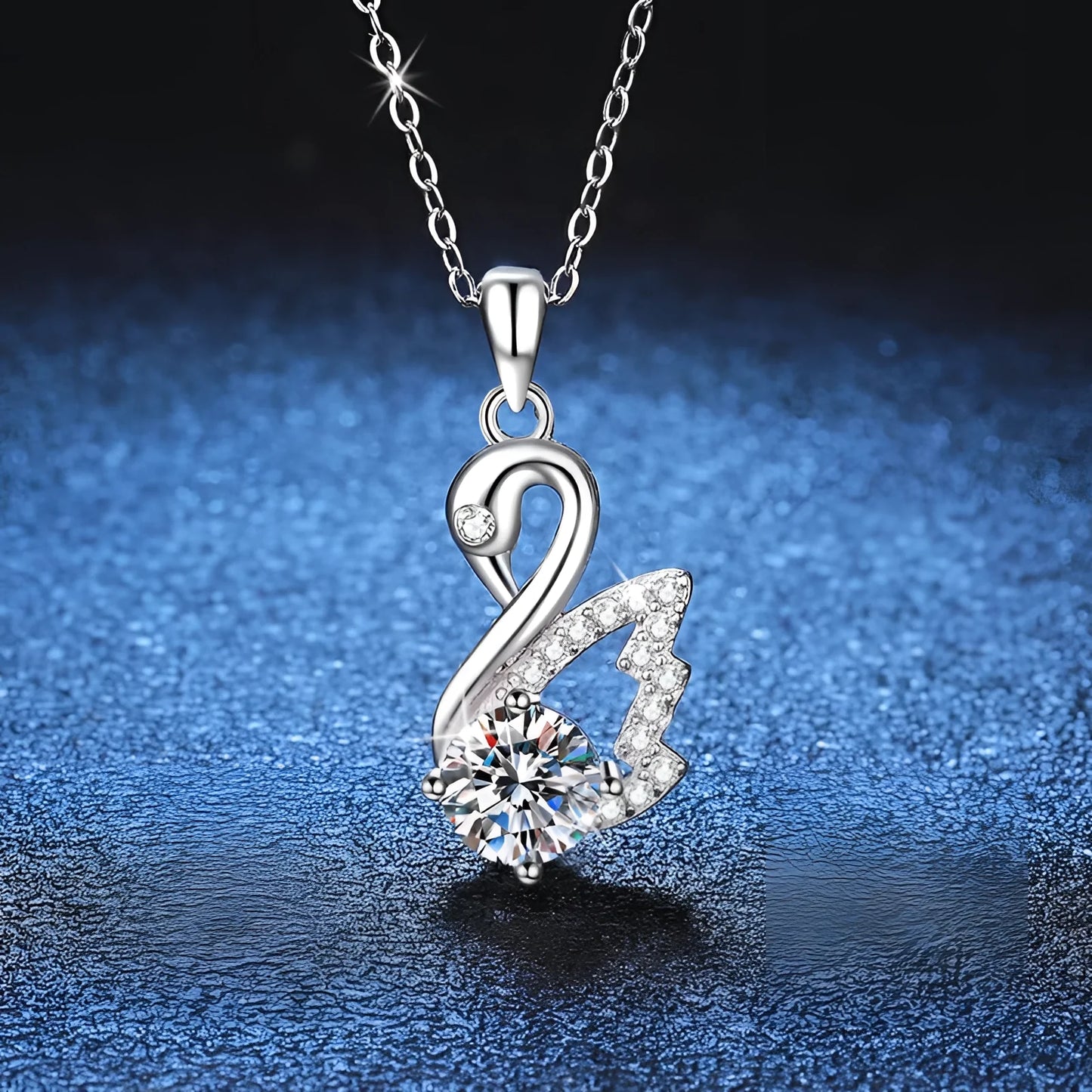 Elegant Bridal Necklace: Sterling Silver Swan Pendant with Diamonds
- ModishWorld