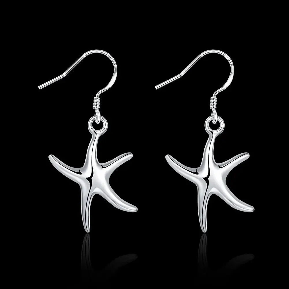 Ocean-Inspired Starfish Sterling Silver Drop Earrings
- ModishWorld