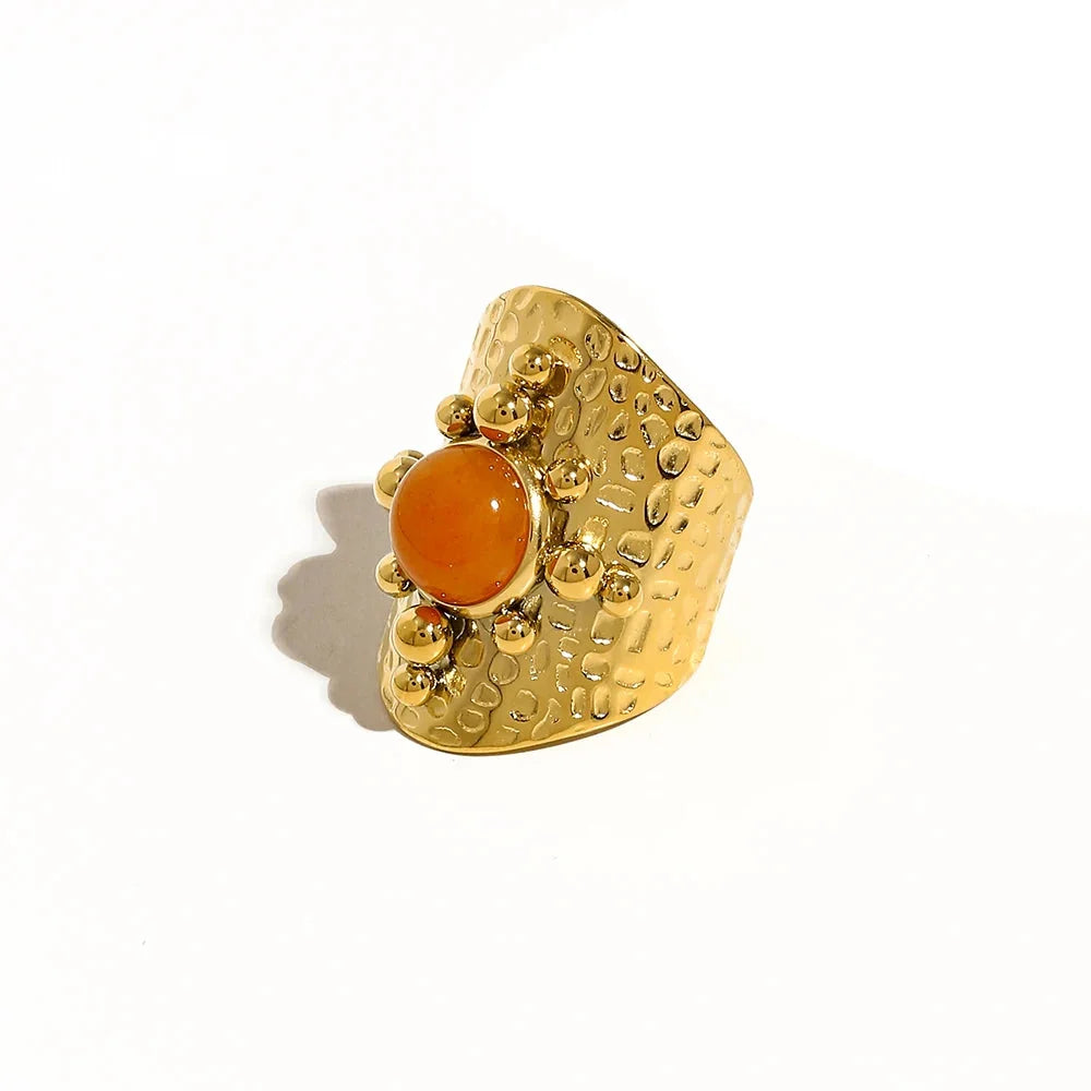 Artisan Designer Textured Gold YA-CHAN Statement Earrings
- ModishWorld