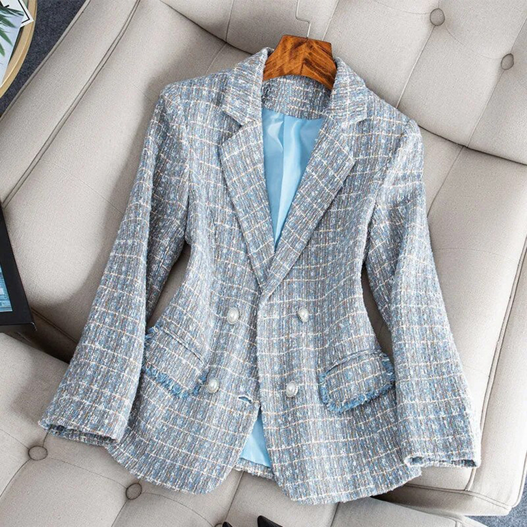 Chic Plaid Jacket for Ladies