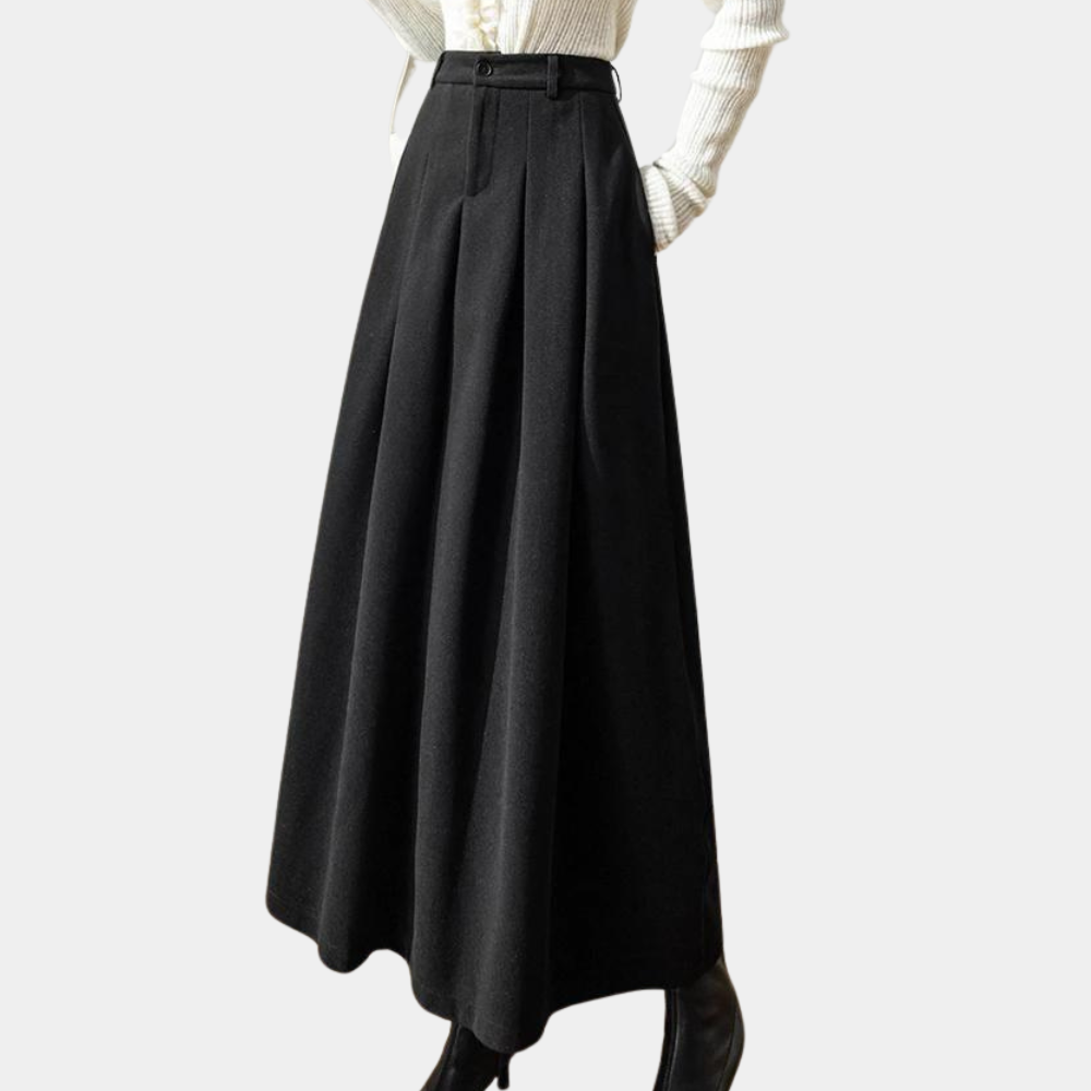 Flowy Wide Hem Long Skirt for Women
