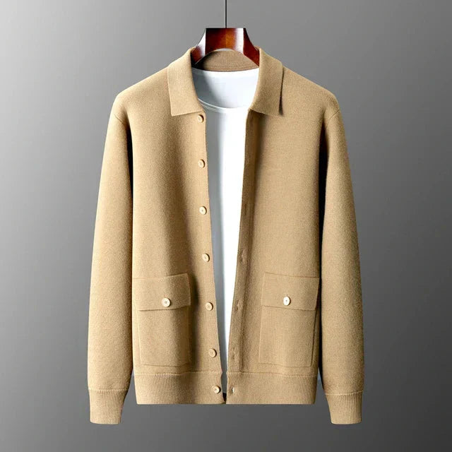 Classic Button Front Mens Cardigan Sweater