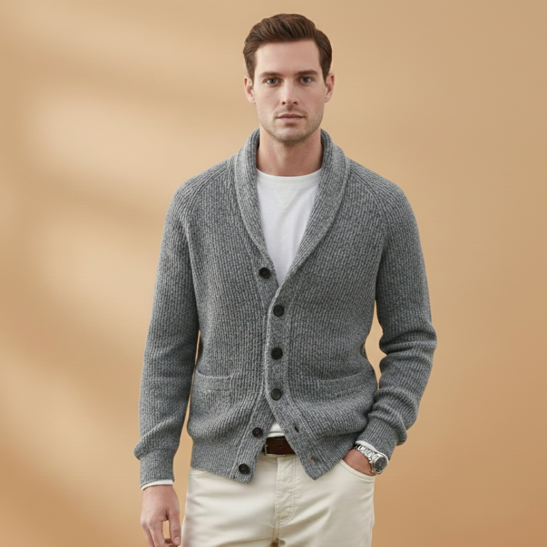 Cozy Men's Open Front Cardigan Sweater