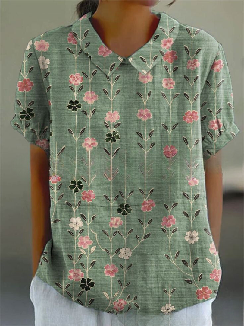 Beautiful Blossom Short Sleeve Women's Top