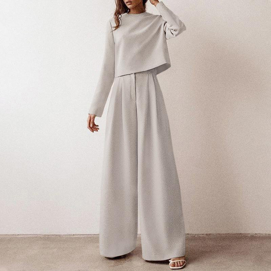 Karina - Chic 2-Piece Wide Leg Pants Set