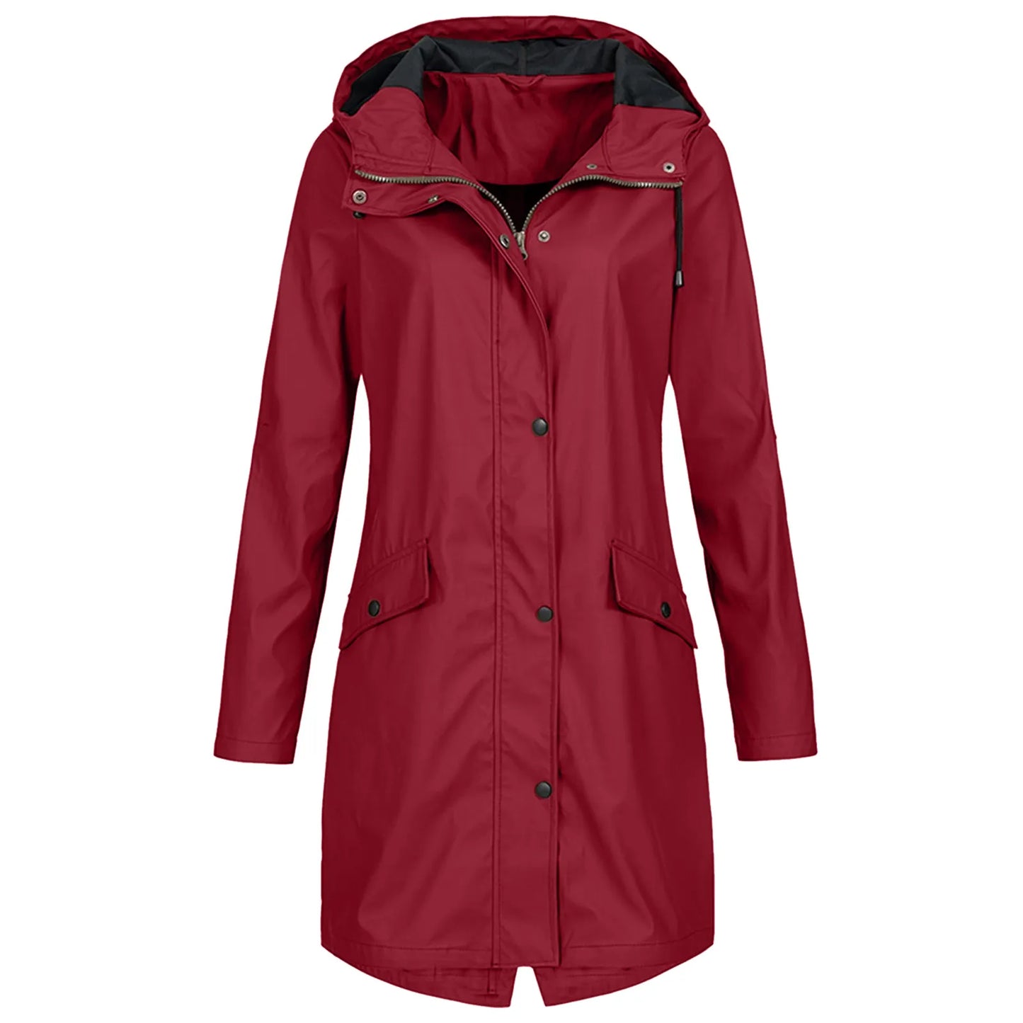 Women's Large Waterproof Parka - Hooded & Rainproof Coat