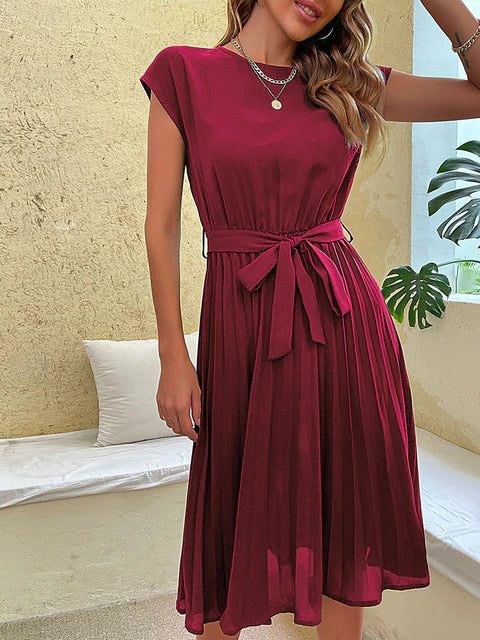 Cora | Casual Cap Sleeve Midi Summer Dress for Women