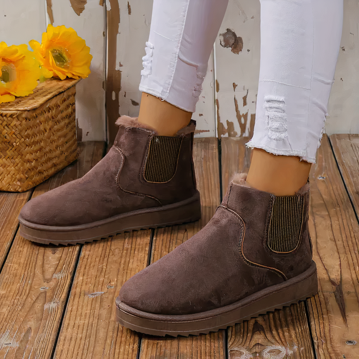 Zoe | Soft Fuzzy Insulated Snow Boots