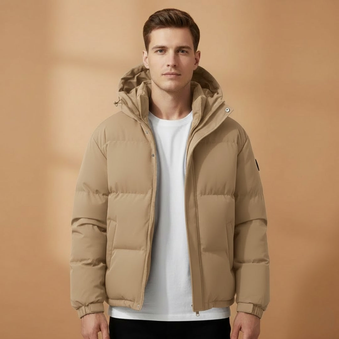Warm Waterproof Hoodie Coat with Zip Front