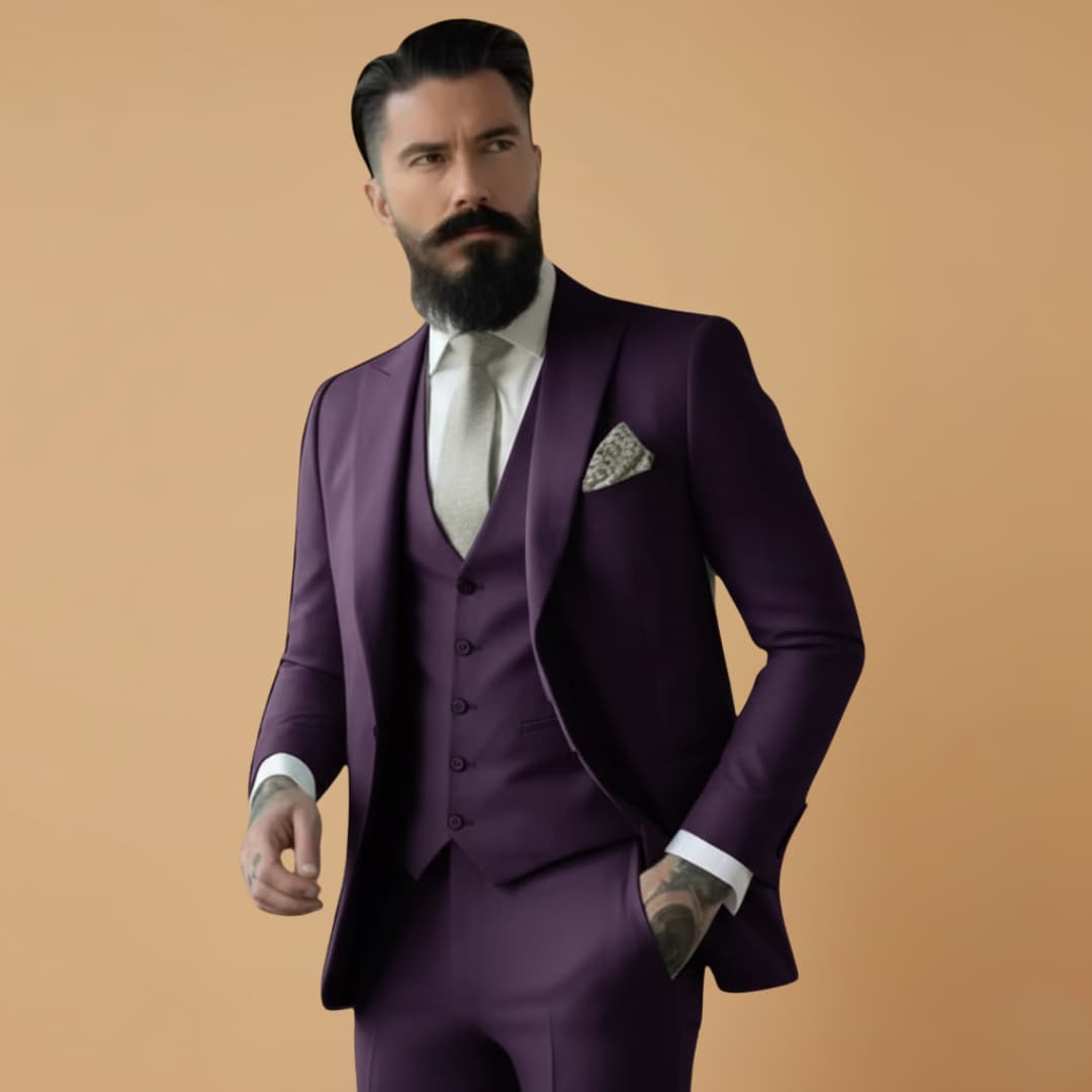 Men's Slim Fit Jacket with Classic Lapels