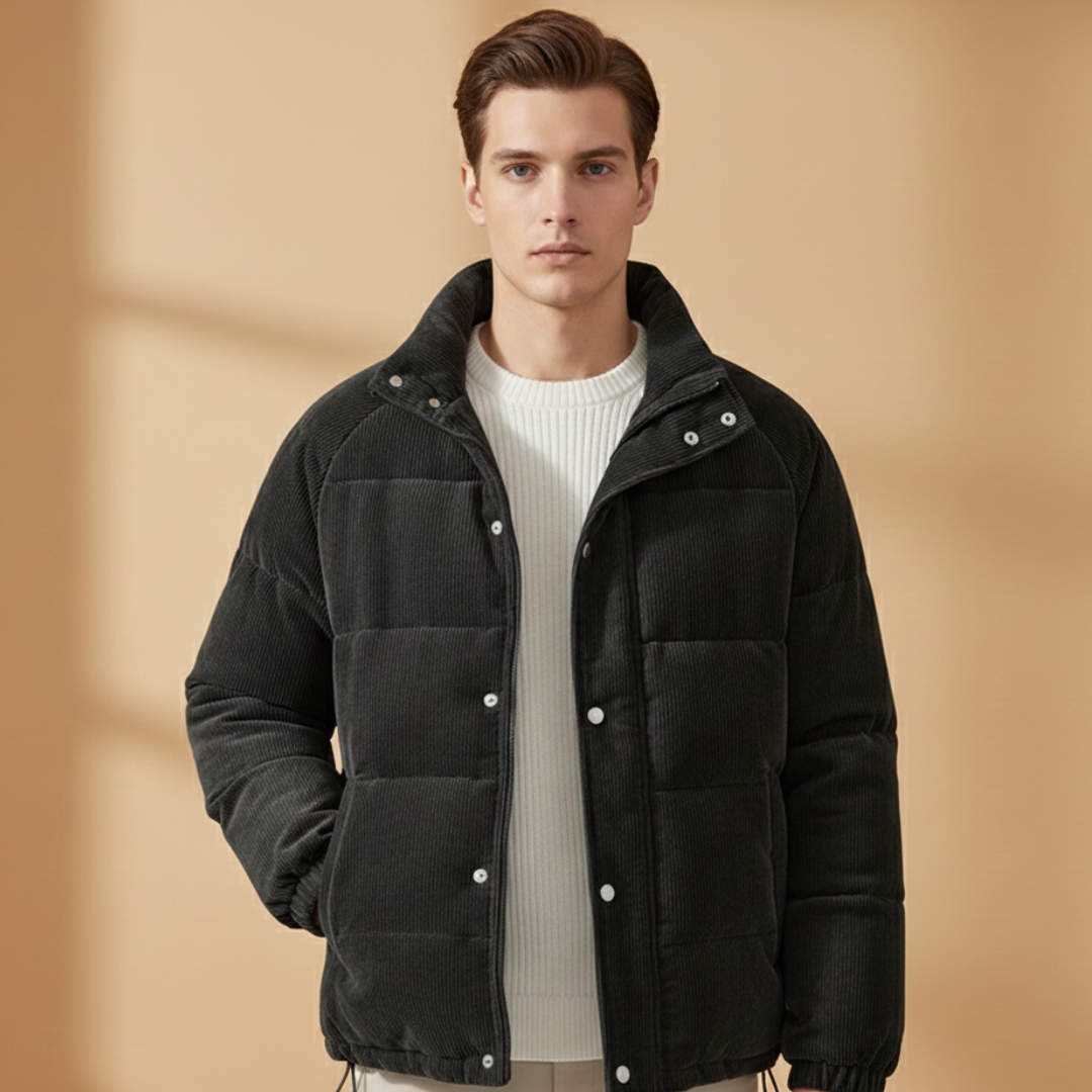 Waterproof Mens Snap Button Parka Jacket