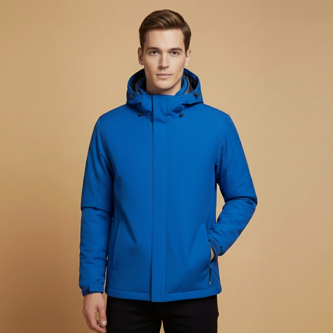 Waterproof Hooded Mens Parka Jacket with Pockets
