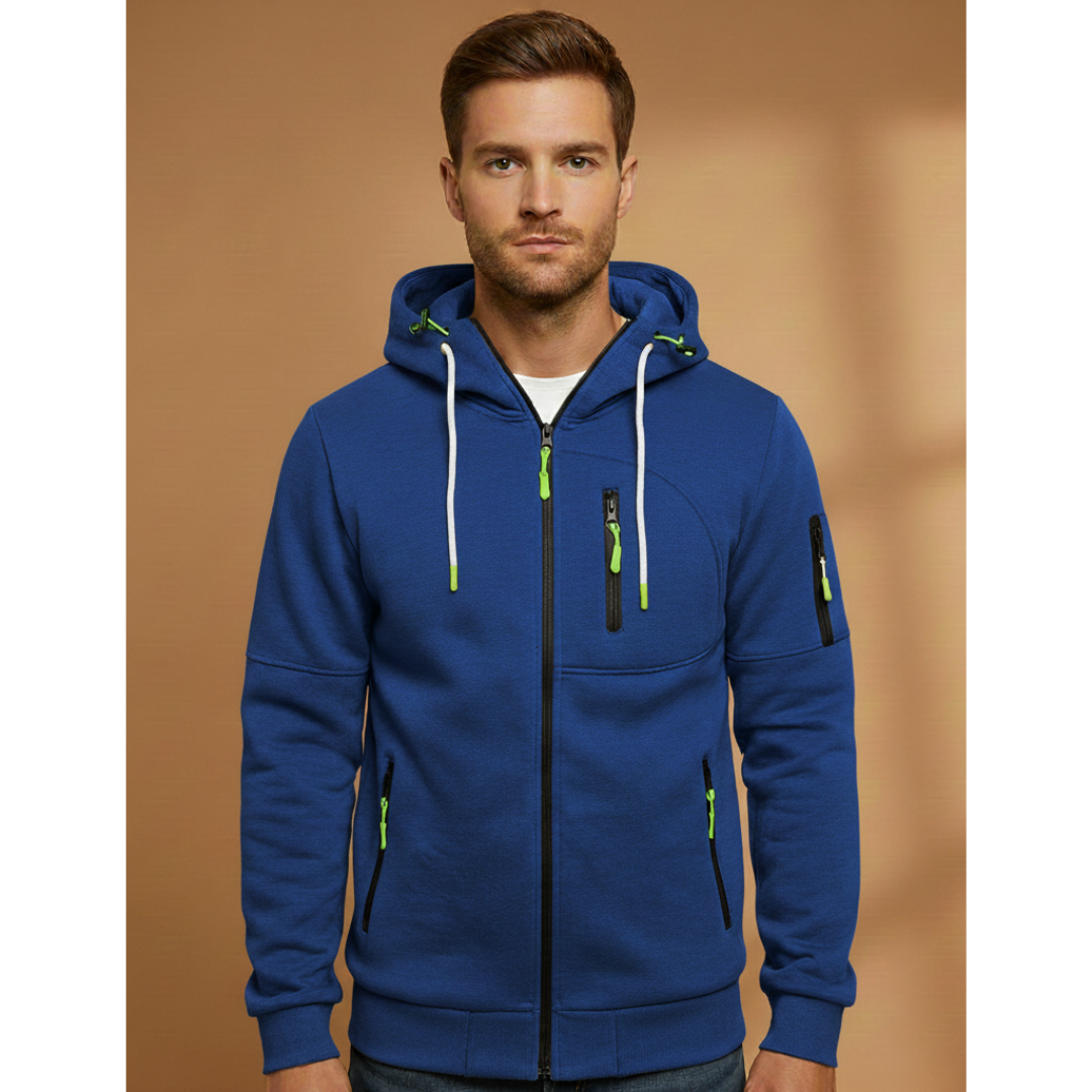 Zip Up Men's Hooded Sweatshirt