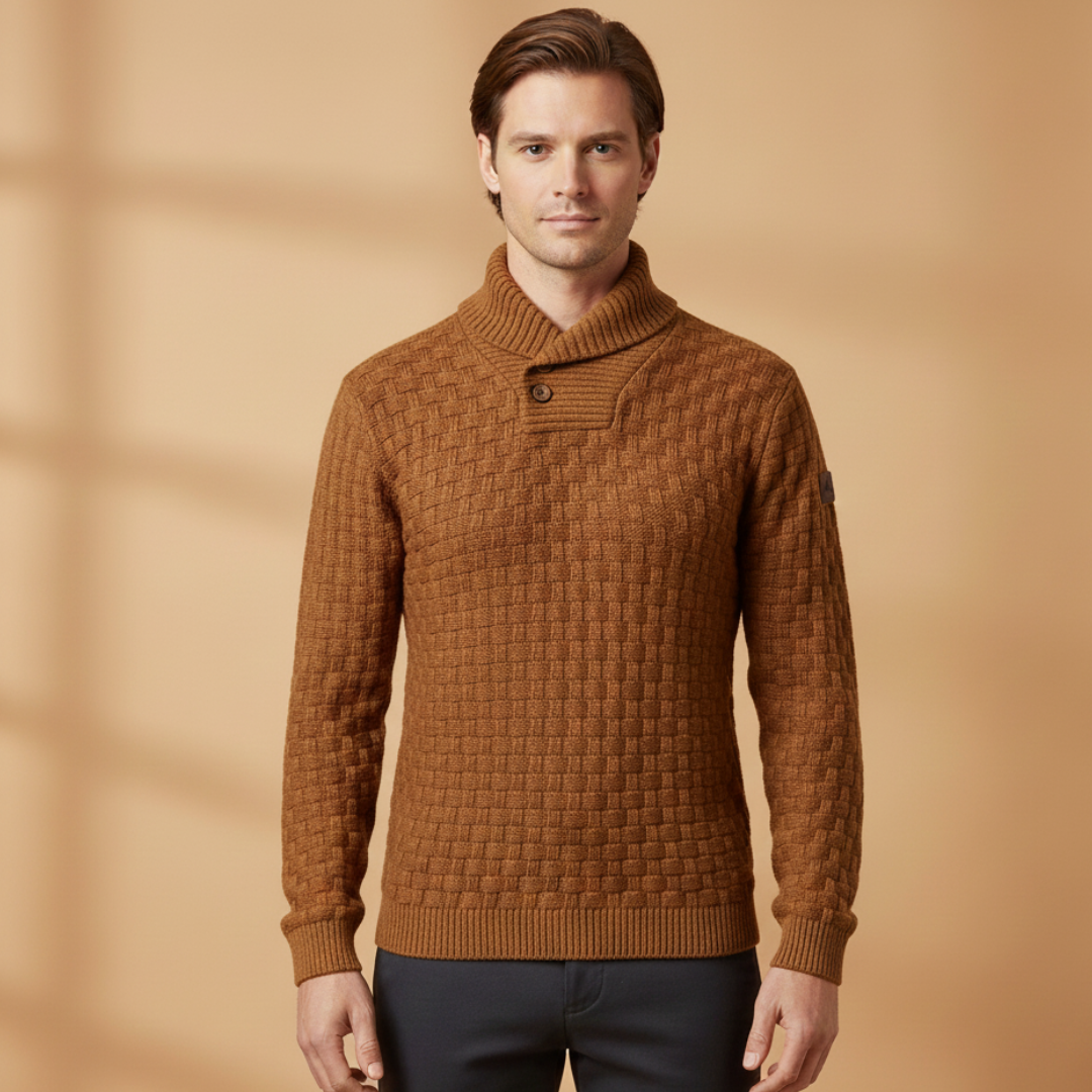 Classic Crew Neck Cable Knit Sweater