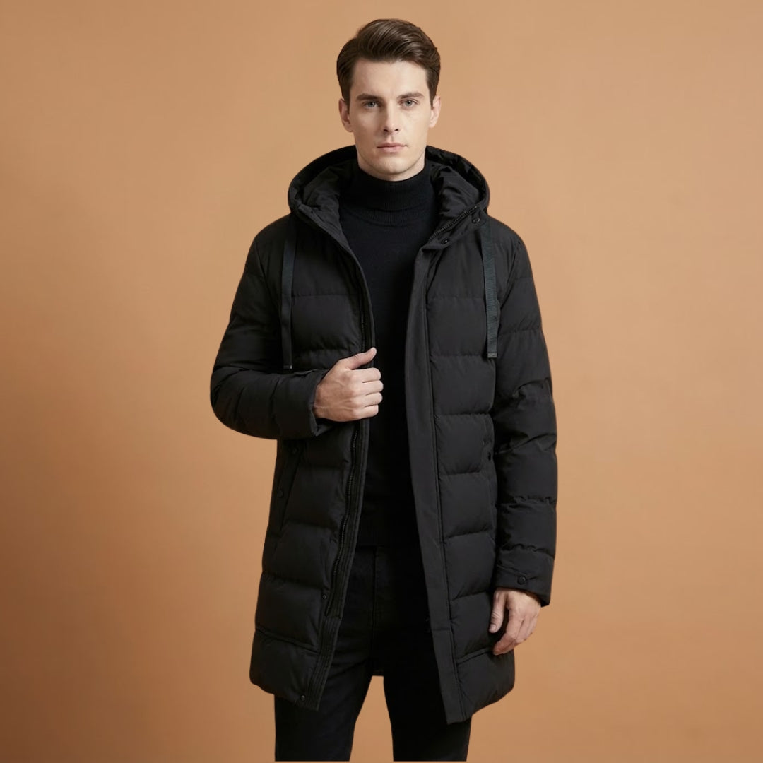 Waterproof Quilted Parka Jacket with Hood