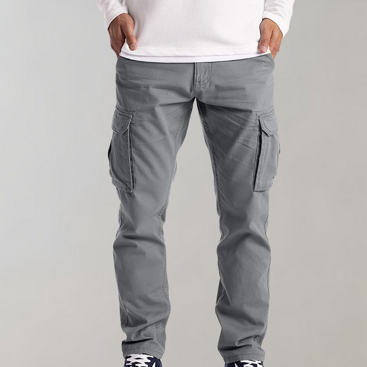 Men's Straight Leg Cargo Pants with Side Pockets
