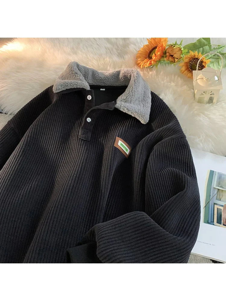 Warm Classic Mens Polo Sweater