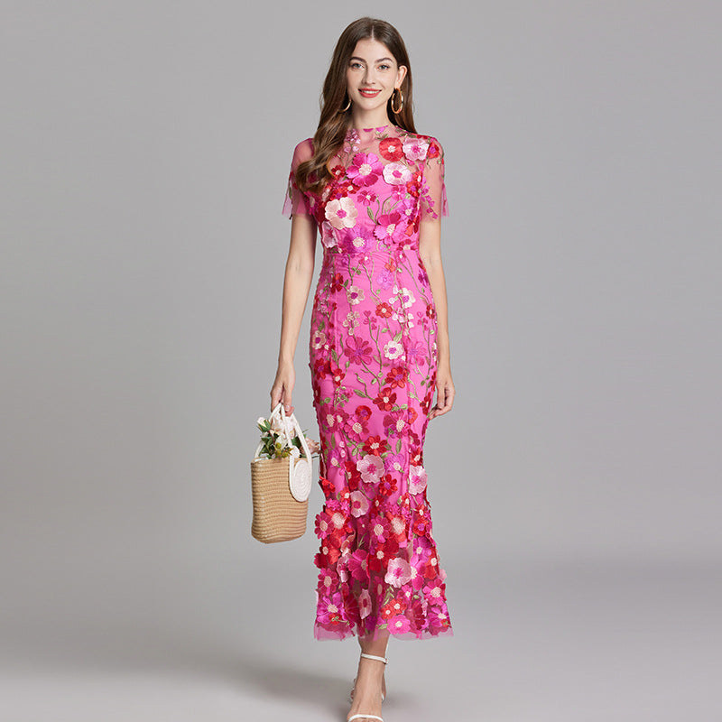 Beautiful Floral See Through Maxi Dress