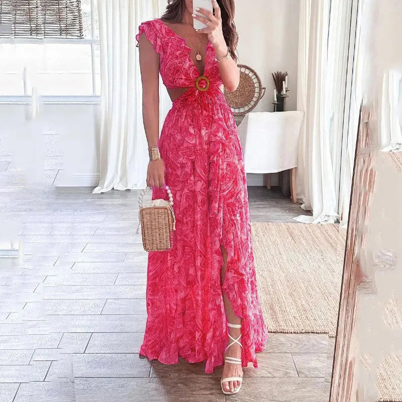 Elegant Floral Evening Gown