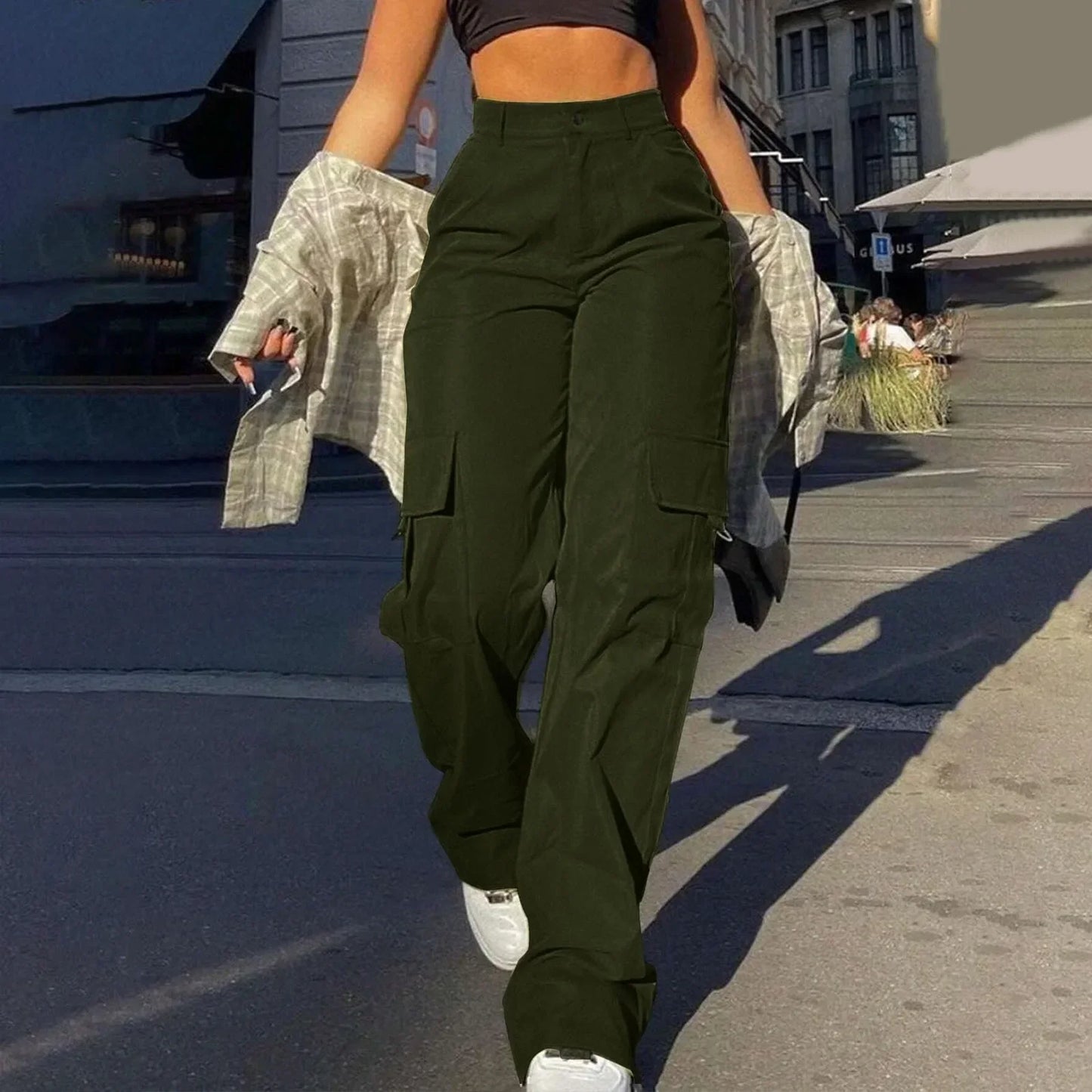 Comfortable Womens Cargo Pants High Waist