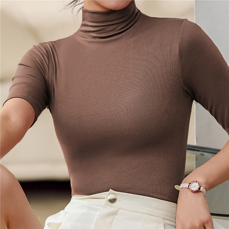 Fitted Crew Neck Womens Sweater Top