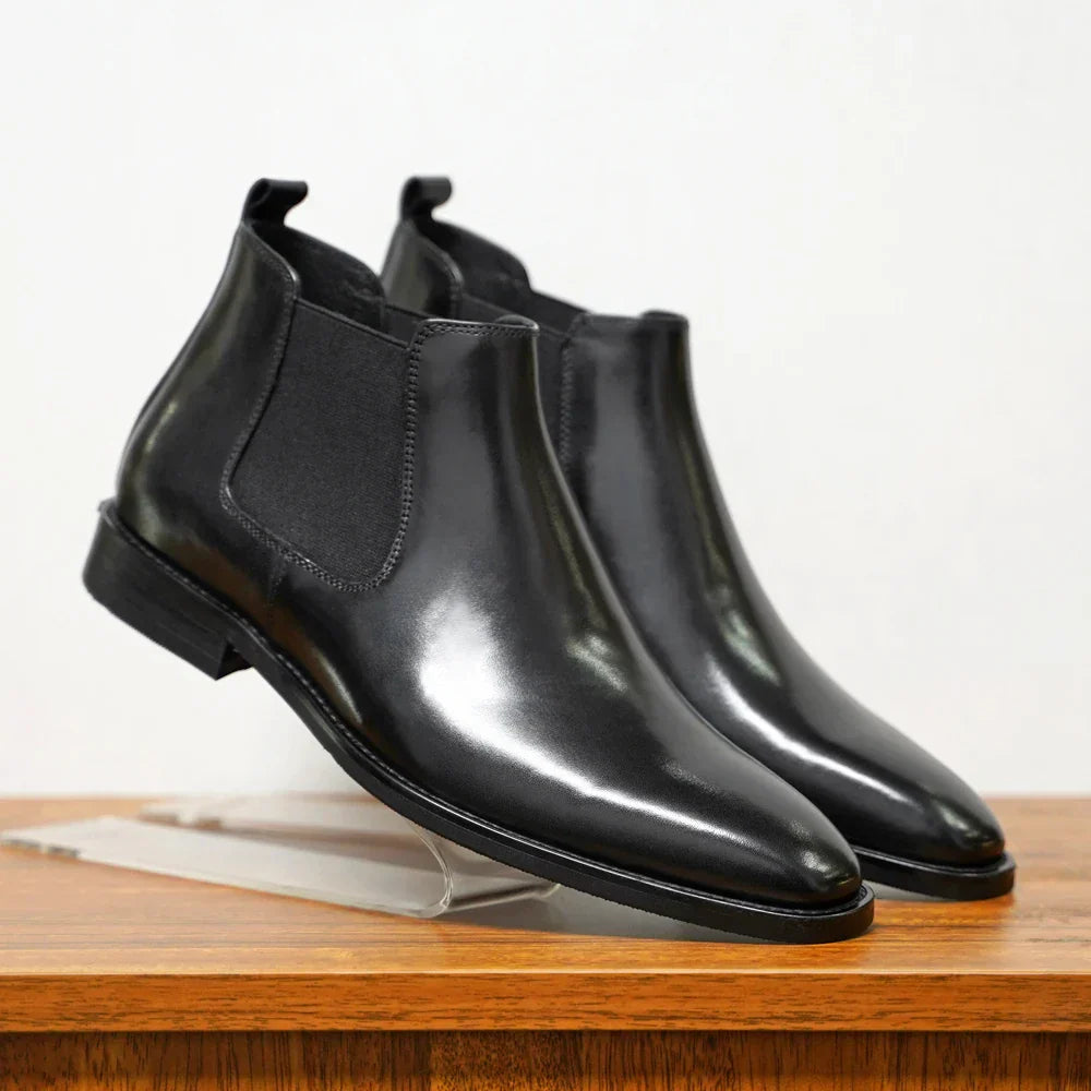 Authentic Leather Ankle Chelsea Boots