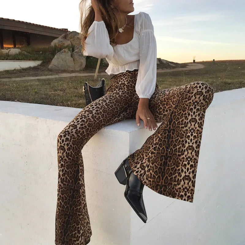 Fashionable Animal Print High Waisted Leggings