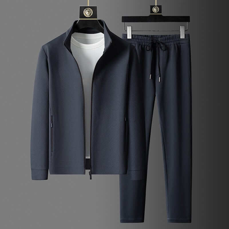 Men's Soft Fleece Jogger Suit - Classic 2 Piece Zip Up
