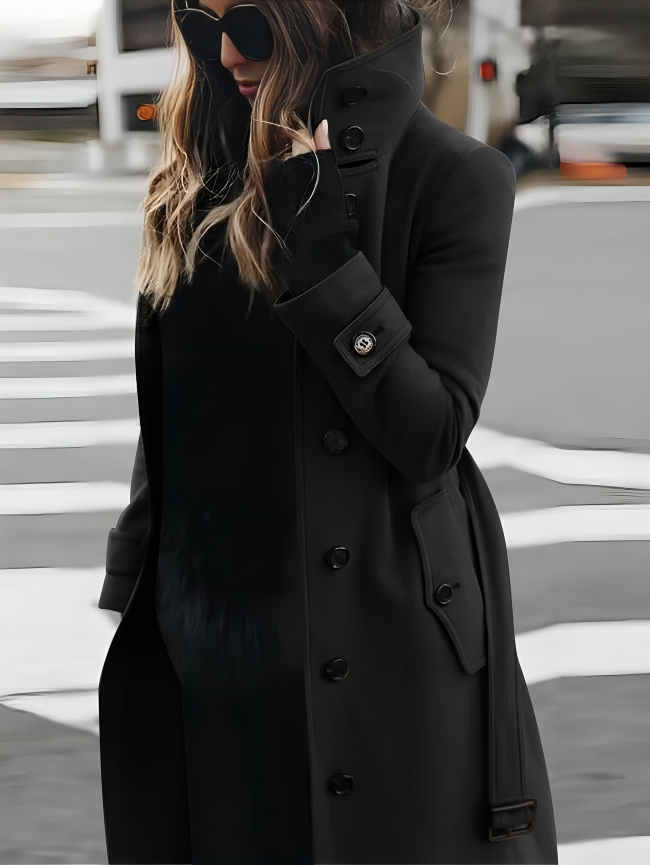 Women's Tall Parka Coat with Belted Waist