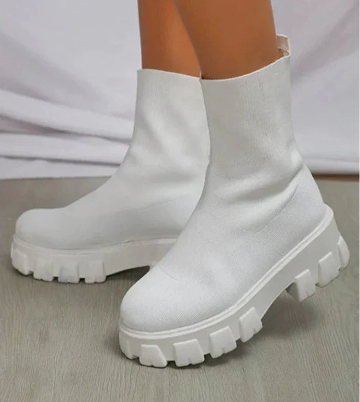 Women's Block Heel Ankle Boots - Soft Stretch Fit