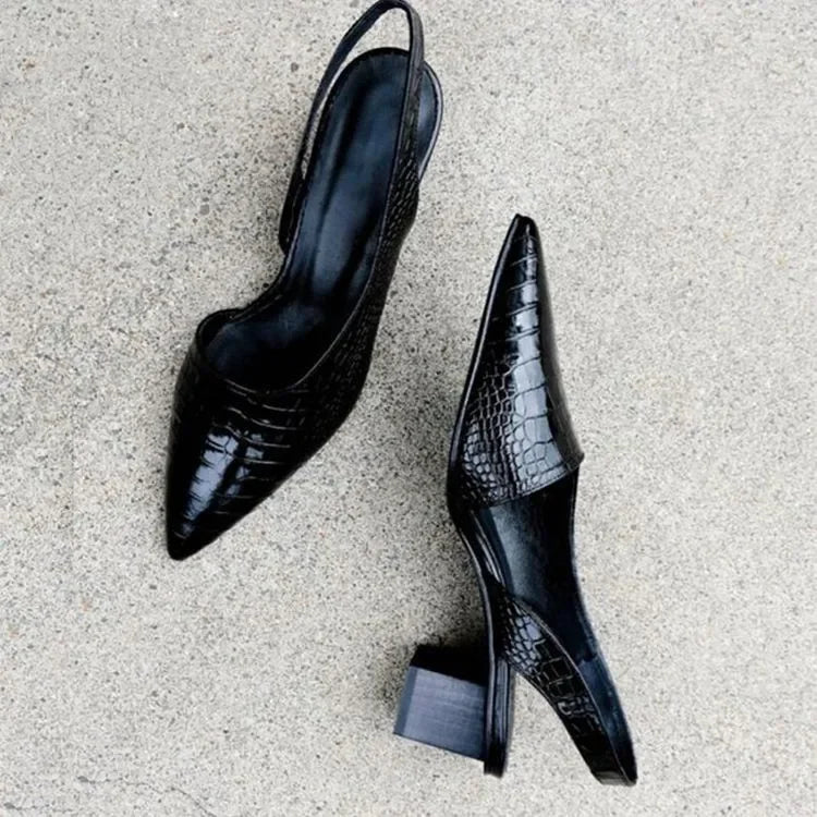 Stylish High Heel Crocodile Shoes for Women