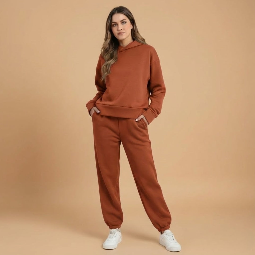 Ladies Comfortable Hooded Tracksuit Set