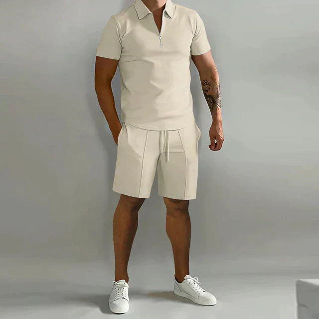 Classic Mens Two Piece Polo Shorts Set
