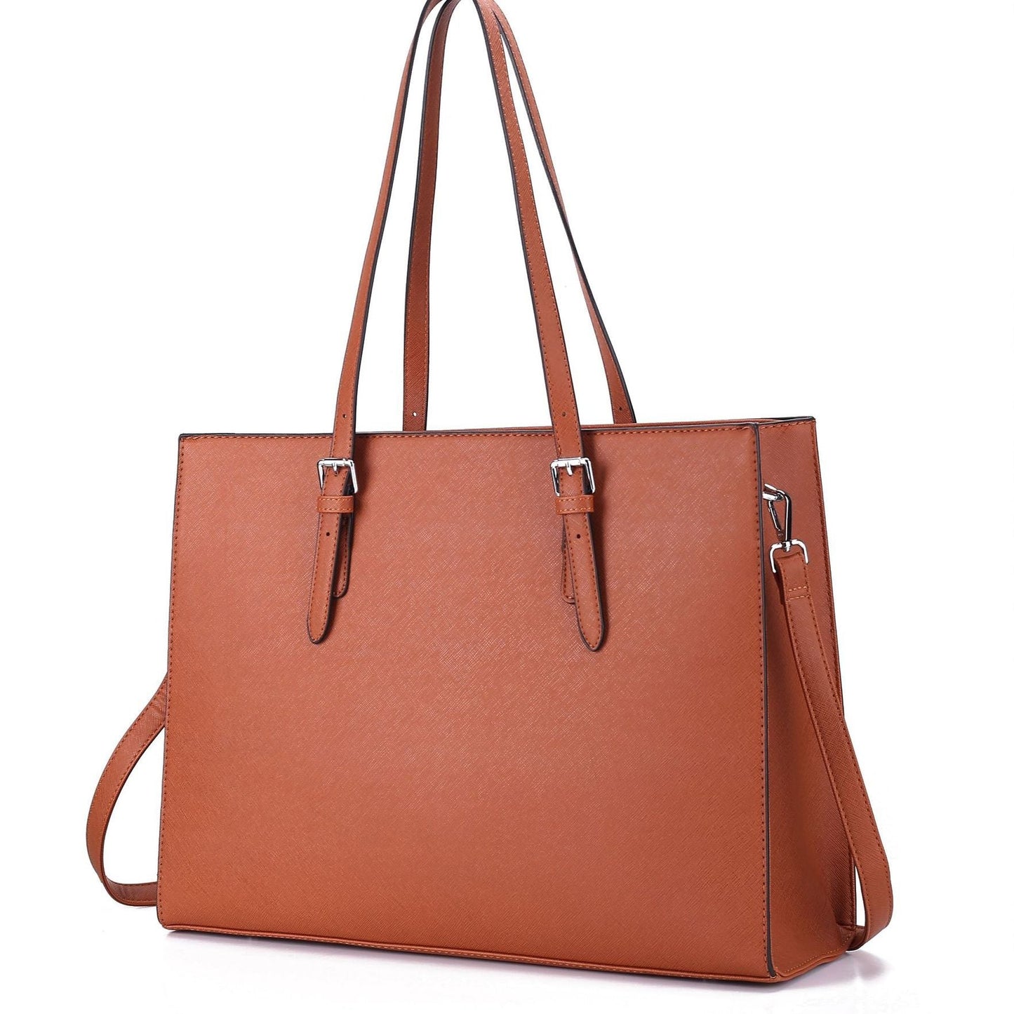 Classic Ladies Leather Laptop Handbag - Simple and Chic