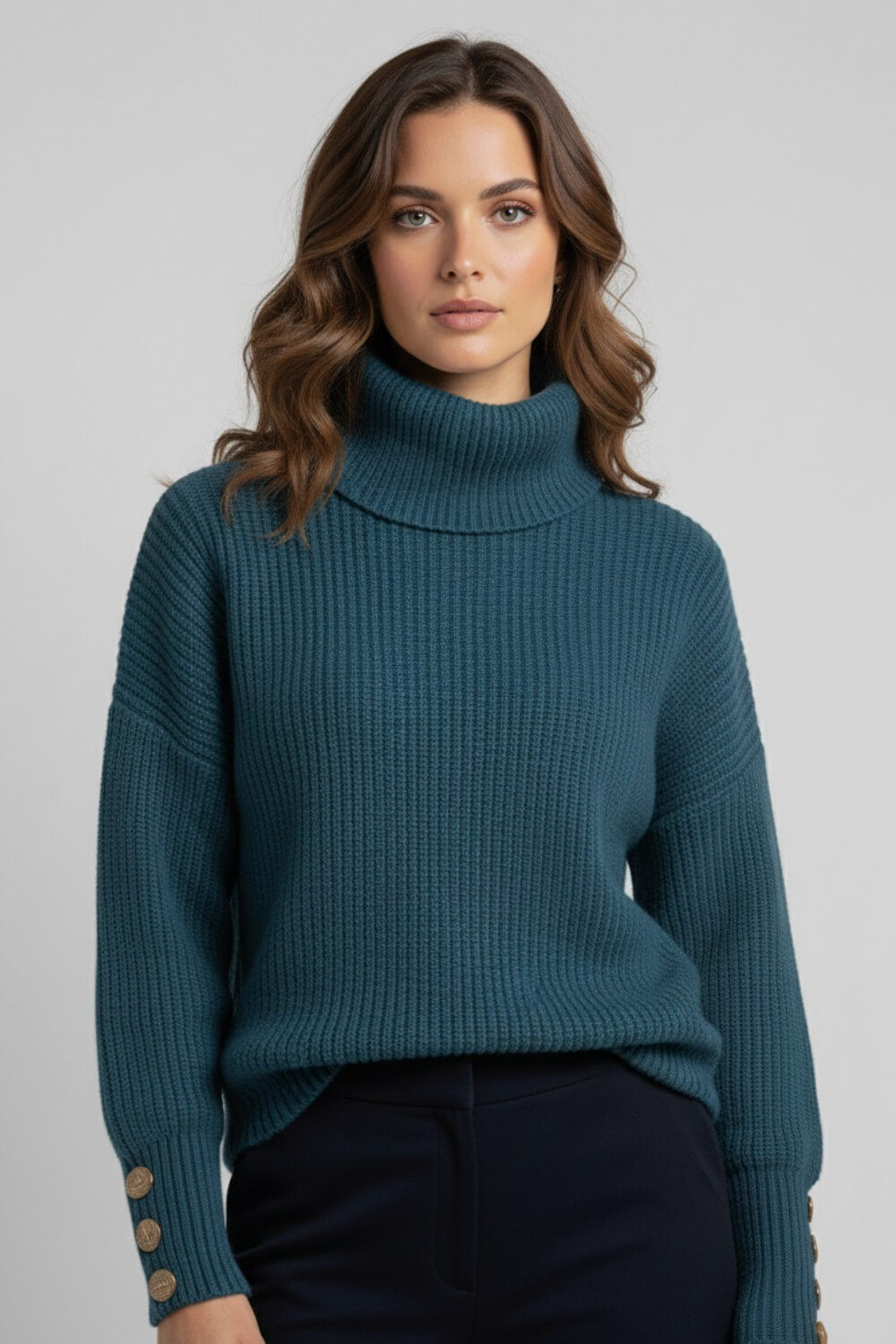 Chic Women's Turtleneck Knit Sweater