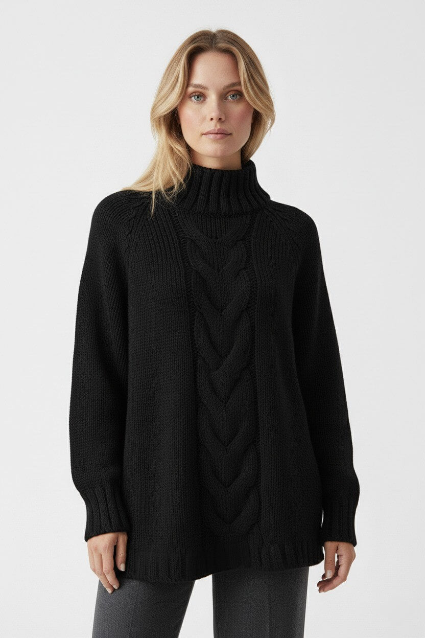 Cozy Cable Knit Women's Winter Dress
