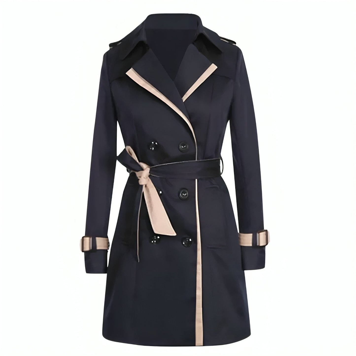Classic Double Breasted Long Ladies Coat