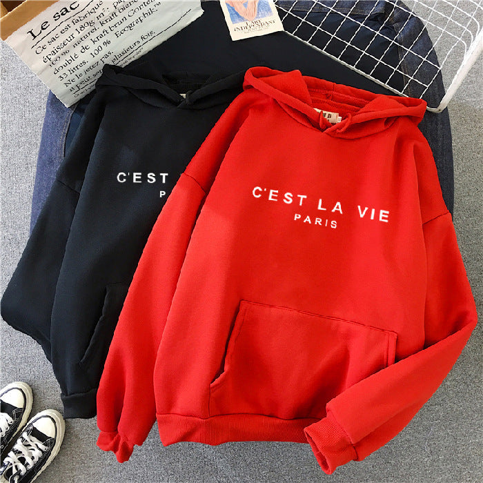 Relaxed Fit Graphic Hoodie with Pouch Pocket