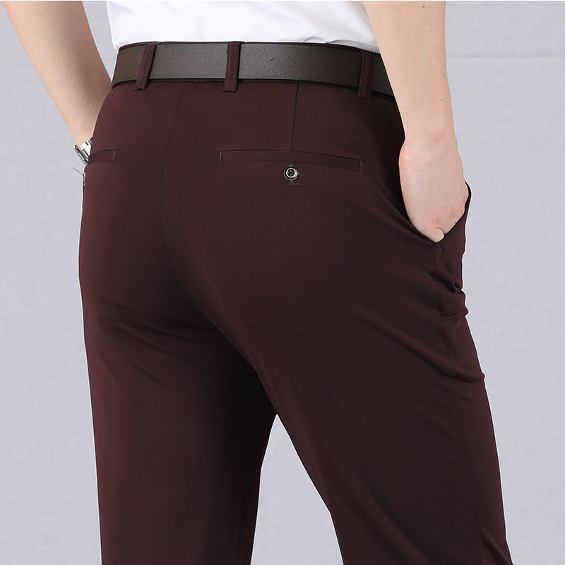 Men's Streamlined Flat Front Dress Pants